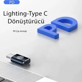 Resim Güzel Hediyem 35W Type C To Lightning 15 Max Pro Plus Yuva Çevirici Hızlı Şarj Aktarımı Otg Dönüştürücü Koyu Mavi Otgtm (Otgtm-D) 