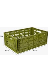 Resim Aykasa 604022 Maxibox Olive Katlanabilir Kasa 