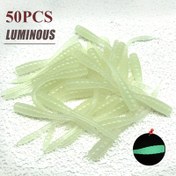 Resim 50 Adet 4.5cm/1.7in Yapay İplik Plastik Balık Yemi - Luminous Soft Wobbler Solucan, 0.014oz/0.4g Gerçekçi Simülasyon Yem, Tatlı ve Tuzlu Su İçin Şeffaf Tasarım (Karışık Renkler), Yüzey Balıkçılığı Yemleri, Luminous Balık Yemi, Esnek ve Dayanıklı Gerçekçi Solucan Tasarımı 