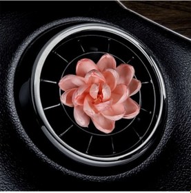 Resim Userfriendly11 Pembe Çiçekli Araba Hava Kanalı Klipsi - Kokusuz Dekoratif Süs 