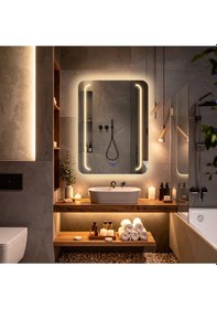Resim Rectavision Günışığı Kumlamalı Lavabo & Banyo Aynası Dokunmatik Sensörlü 65 X 90 Cm 