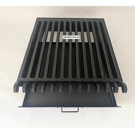 Resim Döküm Izgara Şömine Izgarası 61 Cm X 40 Cm.X 45 Cm 13 Lü Izgara Çekmeceli 