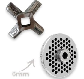 Resim Russet 22 Numara 6 mm 2'li Kıyma Makinesi Ayna ve Bıçak Seti 