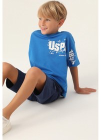 Resim U.S. Polo Assn. U.s. Polo Assn Lisanslı Authentic Cobalt Erkek Çocuk Bermuda Takım 5274-43256 Cobalt 