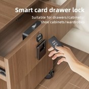 Resim 1 Paket Akıllı Çekmece Kilidi NFC ile - Matkap Gerektirmez, Ev, Ofis, Ayakkabı Dolabı, Gardırop için Pil Gücünde Kilit - NFC Kartları/Etiketler ile Uyumlu, Güvenli Kilitleme Mekanizması, İdeal Doğum Günü/Noel/Halloween/Sevgililer Günü Hediyesi - En Çok Çekmeceler & Dolaplarla Uyumlu, Giriş Kapısı için Akıllı Kilitler, Ev Güvenliği, Şık Tasarım, Dayanıklı Plastik, Ofis Güvenliği, Kompakt Tasarım, Sağlam Yapı, Ofis Çalışanları 