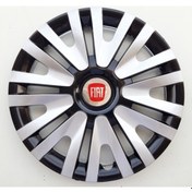 Resim 14'' Inç Fiat Jant Kapağı 4 Adet Çelik Jant Görünümlü Renkli - Kırılmaz Esnek - Kelepçe Ve Amblem /4911g9fiat/ 