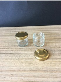 Resim 29 Cc Cam Kavanoz - 100 Adet - Gold Kapak - 