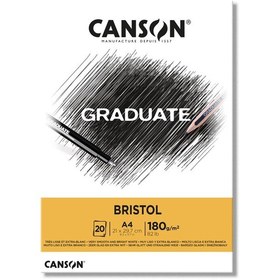 Resim Canson Graduate Bristol Defteri Blok 180 G A4 20 Sayfa 