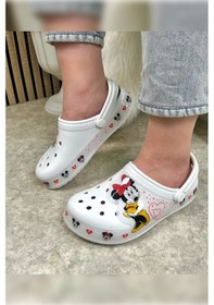 Resim Günlük Anne Kız Terlik Sabo Hemşire Doktor Aşçı Sandalet Desenli Taban Crocs Crf-8246 Minniemouse 