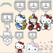 Resim 1 Adet Hello Kitty & Kuromi Birbirine Geçen Bağlantılı Kolye ve Bileklik Seti - Paslanmaz Çelik Sevimli Kalp&Fiyonk Şekilleri, Çoklu Karakter Stili (Hello Kitty, Kuromi, Pochacco, İkiz Yıldızlar) - Hello Kitty Toplayıcılar için Uyumlu Hediye, Doğum Günü Partisi Aksesuarı, Şık Giysilerle Eşleştirme - Dayanıklı ve Zarif Charm Kolye ve Bilezik Takım 