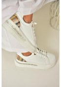 Resim Fox Shoes T380527709 Beyaz Kalın Tabanlı Kadın Spor Ayakkabı Sneakers Beyaz 