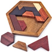 Resim Hexagonal Tangram Ahşap Beyin Tezisli Bulmaca - Karışık Renk, Kombine Ahşap, Bilişsel Gelişim ve Yetişkinlerin Çözmesi İçin İdeal, Mükemmel Aile Partisi Hediyesi, Beyin Tezisli Oyun|Altıgen Bulmaca|Ahşap Yapı, Beyin Tezisleri 