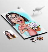 Resim Kişiye Özel Ev Hanımı Karikatür 54 Parça Ahşap Puzzle - 3 Diğer