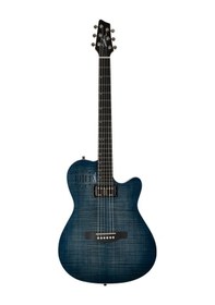 Resim Godin A6 Ultra Elektro Akustik Gitar Denim Blue Flame 