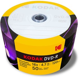 Resim Kodak 4.7GB 16x Yazılabilir Boş DVD-R Medya - 50'li Paket 