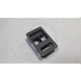 Resim Vw Polo 6n2 1999-2002 Cam Düğme Çerçevesi Ön Sol İkili Siyah 