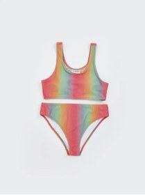 Resim LC Waikiki LCW Kids Karişik Hızlı Kuruyan UV Korumalı Kız Çocuk Bikini 