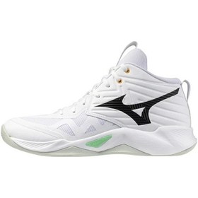 Resim Mizuno Wave Momentum Pro Mıd Erkek Voleybol Ayakkabısı Beyaz Çok Renkli 