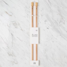 Resim La Mia Whitewood 7 mm 36 cm Ahşap Örgü Şişi 