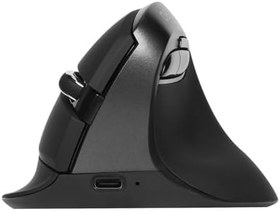 Resim DELUX Dikey Fare Kablosuz Ergonomik Fare BT 4.0 ve 2.4G Kablosuz Çift Modlu Dahili Şarj Edilebilir Pil Sessiz Tasarım 6 Düğme ve 4 DPI Düzeyleri Optik PC Fare RGB Işıklı (Mini) 