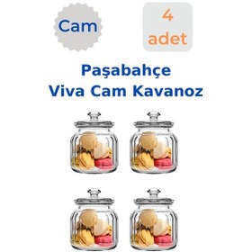 Resim 4 Adet Paşabahçe Viva Cam Kavanoz-STK43930294052 