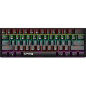 Resim Saywin 3 Modlu Türkçe Q Rgb Mekanik Oyuncu Klavye Kb610 Siyah 