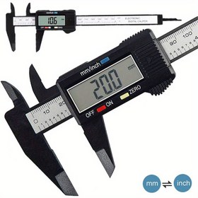 Resim 1 adet 100/150mm Elektronik Dijital Kaliper Karbon Fiber Dial Vernier Kaliper Ölçüm Aracı Mikrometre Ölçüm Aracı Dijital Cetvel 