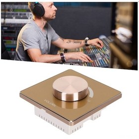 Resim Tenfowee 50w Cam Panelli Alüminyum Çerçeveli Ses Kontrolörü - Beş Seviye Tespitli Ton Ayarı Anahtarı, 50w Altı Sabit Dirençli Hoparlörler İçin Diğer 