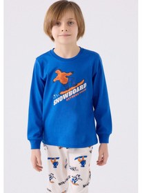 Resim Rolypoly Erkek Çocuk Mavi Pijama Takımı 5274-45615 Mavi 