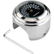 Resim 22-25mm Motosiklet Saati Termometre Sıcaklık Göstergesi Su Geçirmez Motosiklet Thermometer Black Diğer 
