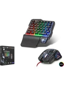 Resim Hadron GM-506 Rgb Ledli Kablolu Oyuncu Klavye Mouse Seti 