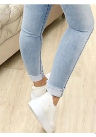 Resim Cojans Kadın Yüksek Bel Önden Düğmeli Jean Pantolon Göründüğü Gibi 