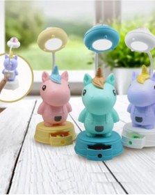 Resim ebuuconcept Unicorn LED Masa Lambası – Dokunmatik Gece Lambası | Çekmeceli, Esnek Boyunlu, Çocuk Odası Işık 