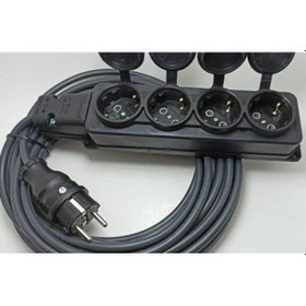 Resim Bemis 4'lü Kauçuklu Priz 3x2.5mm Uzatma 5 (Beş) M 
