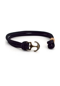 Resim Siyah Paracord Bronz Çapali Denizci Erkek Bileklik Bt548 Çok Renkli 