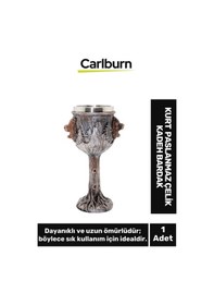 Resim Özel Tasarım Dekoratif Şık Hediyelik Sevgili Arkadaş Kurt Paslanmaz Çelik Kadeh Bardak 19 7 Cm Çok Renkli 