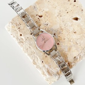 Resim Vesce Atelier Minho Gümüş Saat Pembe 