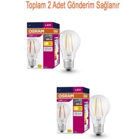 Resim Osram Ledvalue 6,5W (60W) Rustik LED Ampul Sarı 2700K - E27 Duy 