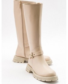 Resim Luvishoes Covela Bej Cilt Kadın Çizme Bej 