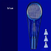 Resim İki adet demir alaşımlı bölünmüş badminton raket, 3 plastik naylon top içeren, ilköğretim eğitimi ve aile eğlencesi etkileşimi için uygun 