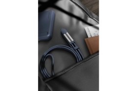 Resim Energea Sheath Travel 1.2m 60W 2in1 Type-C To Type-C ve Usb-A Hızlı Şarj Kablo - Gümüş 