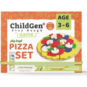 Resim Childgen Pizza Sahneli Oyun Hamuru Kutusu Çok Renkli 