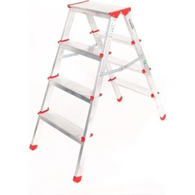 Resim Cömert Alüminyum Çift Çıkışlı 4 Basamaklı Merdiven 