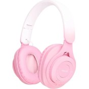 Resim Techno Guru Technoguru Ayarlanabilir ve Katlanabilir Kulak Üstü M6 Plus Bluetooth Kulaklık Pembe 