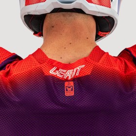 Resim Leatt Moto 5.5 UltraWeld SunBurn Kırmızı Mor Enduro Motosiklet Forması L 