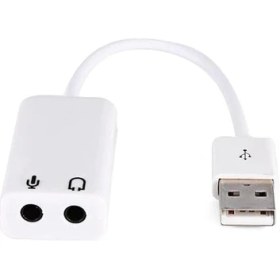 Resim Misda Store Kablolu 7.1 USB Ses Kartı 3.5mm Mikrofon Çevirici Dönüştürücü Adaptö 