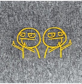 Resim Sarı Yansıtıcı-6.5x6cm-2pcs Araba Çıkartmaları Orta Parmak Alay Komik Jdm Lazer Yansıtıcı Dekorasyon Gövde Cam Tampon M 