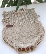 Resim ORGANICMIRA Kız Bebek Bej Milla Jumpsuit Tulum Örme 