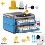 Resim Tam Otomatik 128 Yumurta Kapasiteli Kuluçka Makinesi - Civciv Kaz Hindi Ördek Yetiştiriciliği Wifi Kamera Hediyeli 