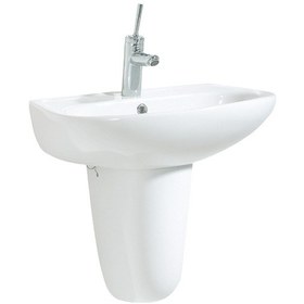 Resim Creavit Sd060 Sedef Yarım Ayak Lavabo 45 x 60 CM Beyaz 